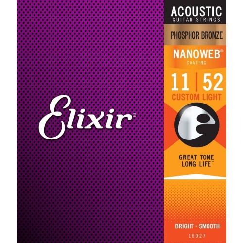 Elixir Nanoweb 11-52 phosphor bronze Acoustic Elixir Nanoweb 11-52 phosphor bronze Acoustic