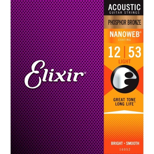 Elixir Nanoweb 12-53 phosphor bronze Acoustic Elixir Nanoweb 12-53 phosphor bronze Acoustic